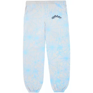 Sp5der AOP Web Sweatpants Heather Grey