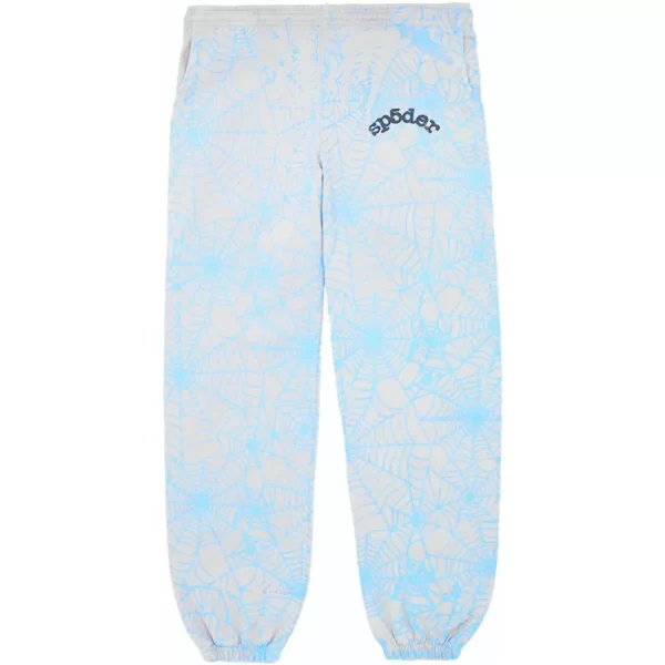 Sp5der AOP Web Sweatpants Heather Grey