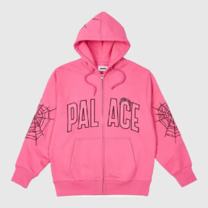 Palace Sp5der Zip Hoodie ‘Shock Pink’ Palace Logo