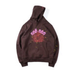 Brown Sp5der 555 Hoodie Brown