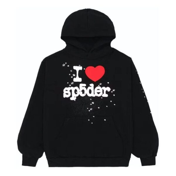 I Love Sp5der Hoodie Black