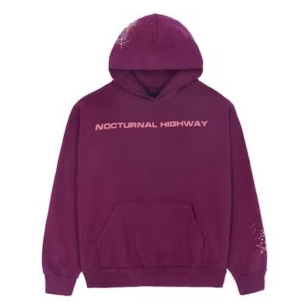 SP5DER NOCTURNAL HIGHWAY HOODIE PURPLE