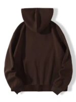 Sp5der Zipper Web & Heart Print Hoodie Brown