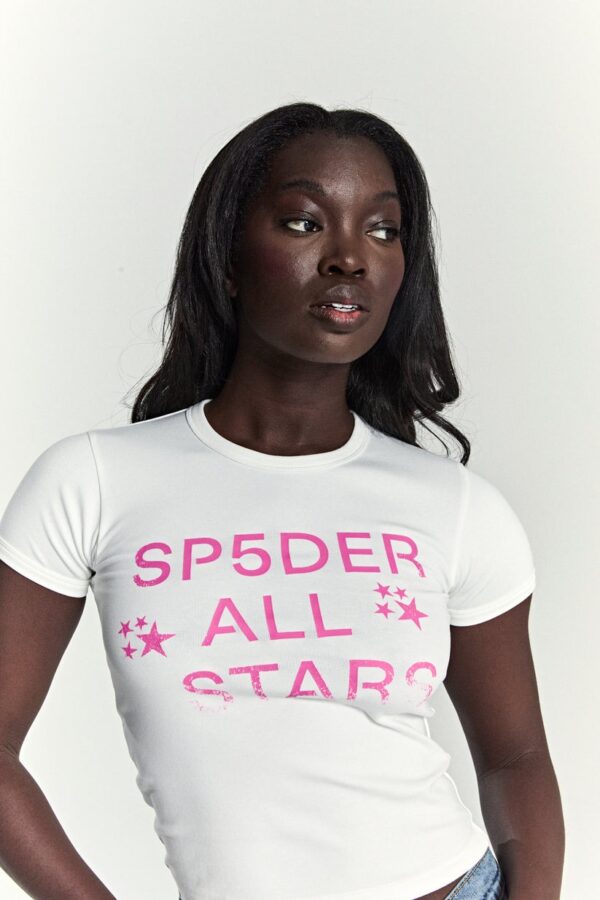 SP5DER ALL STAR BABY TEE WHITE