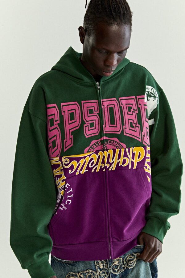 SP5DER CAMPERS FIELD ZIP UP HOODIE