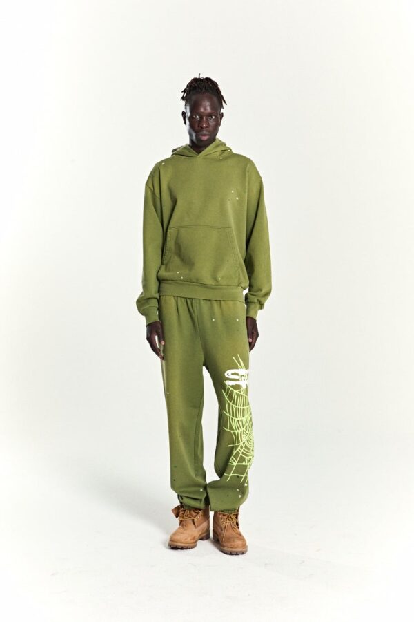 SP5DER HEAVY WEB HOODIE OLIVE