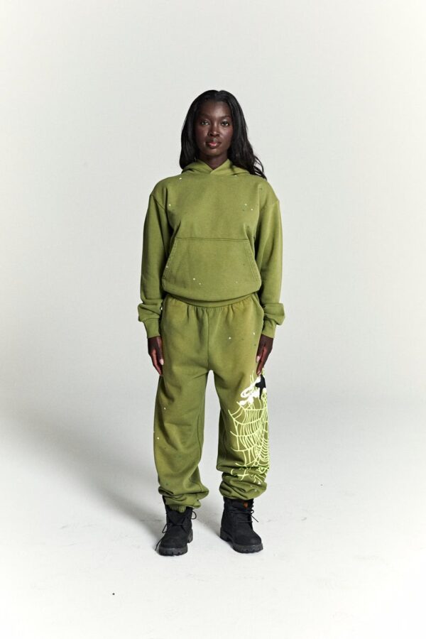 SP5DER HEAVY WEB HOODIE OLIVE
