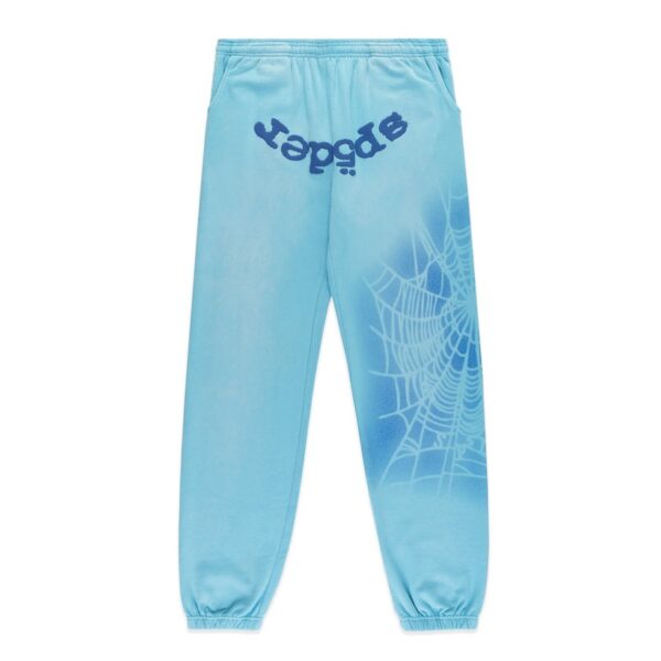 SP5DER OG WEB V2 SPRAY SWEATPANT LIGHT BLUE