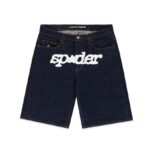 SP5DER V3 LOGO DENIM SHORT BLACK