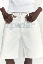 SP5DER V3 LOGO DENIM SHORT WHITE